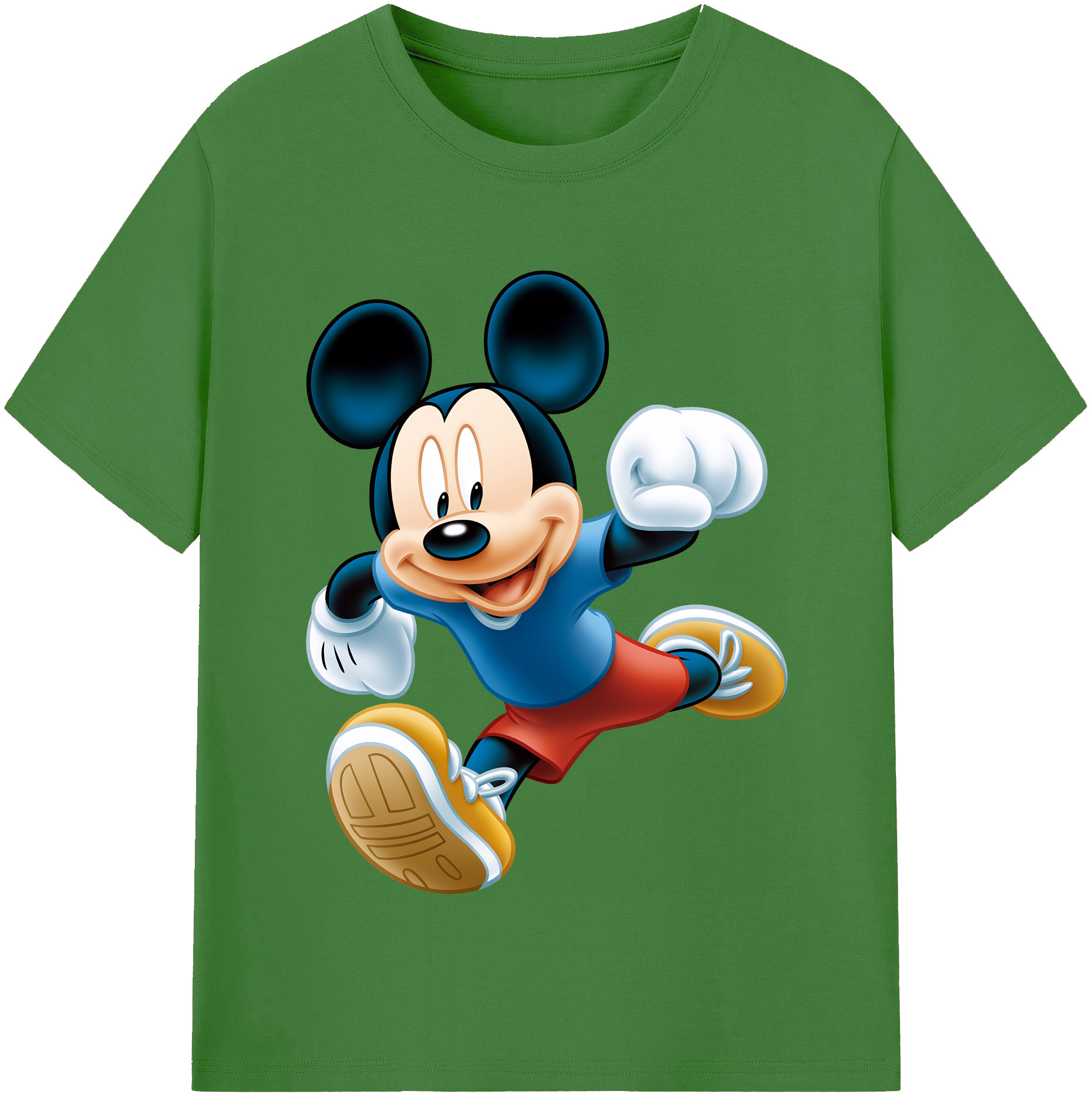 ミッキーマウス Mickey Mouse レディースカジュアルプリントTシャツ（綿100％）